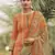 Orange digital print pure cotton salwar
