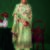 Green digital print jacquard salwar