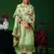 Green digital print jacquard salwar