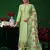 Green digital print jacquard salwar