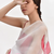 White printed organza saree with blouse