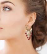 Red agate danglers-drops