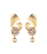 Gold agate danglers-drops