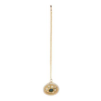 Gold agate maang-tikka 1