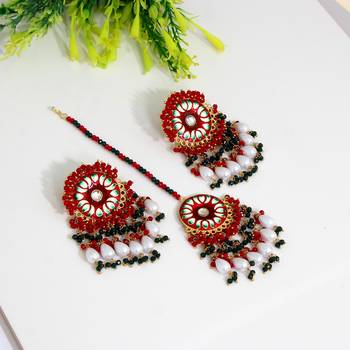 Maroon danglers-drops 1