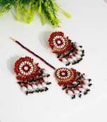 Maroon danglers-drops