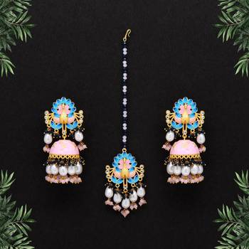 Pink jhumkas 1