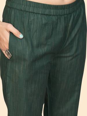 Print & Embroidered Straight Cotton Sea Green Stitched Kurta Pant With Dupatta 9