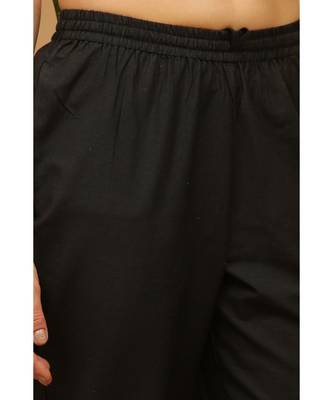 Kaanchie Nanggia Black Solid Cotton Pants 2