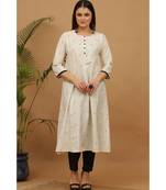Kaanchie Nanggia White  Cotton Kurta