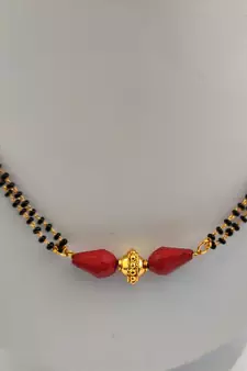 Multicolor agate mangalsutra