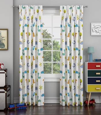 Yellow Polycotton Curtains 1