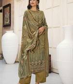 Green digital print viscose  salwar