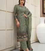 Green digital print viscose salwar