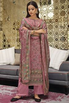 Pink digital print viscose salwar