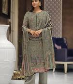 Grey digital print viscose salwar