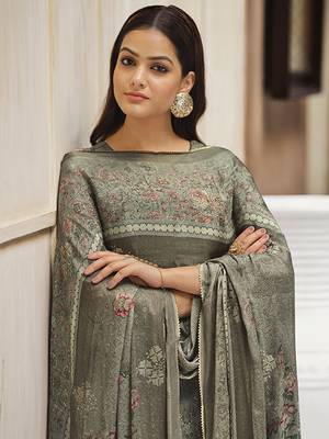 Grey digital print viscose salwar 2