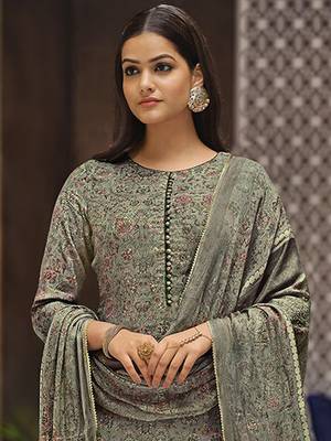Grey digital print viscose salwar 3