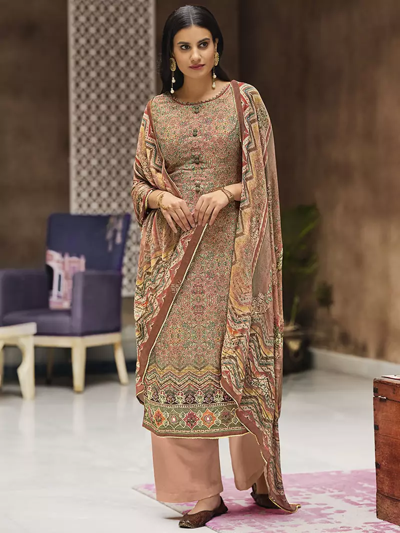 Multicolor digital print viscose salwar