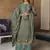 Turquoise digital print viscose salwar