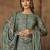 Turquoise digital print viscose salwar