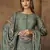 Turquoise digital print viscose salwar