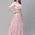 SHUBHKALA pink georgette embroidered   Choli Blouse with   Lehenga Ghagra with    Dupatta