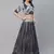 SHUBHKALA grey georgette embroidered   Choli Blouse with   Lehenga Ghagra with    Dupatta