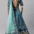           BHKALA Turquoise Embroidered silk UNSTITCHED LEHENGA WITH BLOUSE