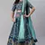          BHKALA Turquoise Embroidered silk UNSTITCHED LEHENGA WITH BLOUSE