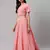 SHUBHKALA Light Pink Thread embroidered Georgette Semi Stitched Lehenga