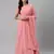 SHUBHKALA Light Pink Thread embroidered Georgette Semi Stitched Lehenga
