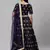SHUBHKALA NAVY BLUE EMBROIDERED SILK SEMI STITCHED LEHENGA