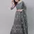 SHUBHKALA GREY EMBROIDERED NET SEMI STITCHED LEHENGA