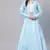SHUBHKALA SKY-BLUE THREAD embroidered ART SILK SEMI STITCHED LEHENGA WITH KOTI