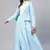SHUBHKALA SKY-BLUE THREAD embroidered ART SILK SEMI STITCHED LEHENGA WITH KOTI