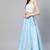 SHUBHKALA SKY-BLUE THREAD embroidered ART SILK SEMI STITCHED LEHENGA WITH KOTI