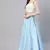 SHUBHKALA SKY-BLUE THREAD embroidered ART SILK SEMI STITCHED LEHENGA WITH KOTI
