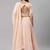 SHUBHKALA PEACH EMBROIDERED GEORGETTE SILK SEMI STITCHED LEHENGA WITH DUPATTA