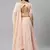 SHUBHKALA PEACH EMBROIDERED GEORGETTE SILK SEMI STITCHED LEHENGA WITH DUPATTA