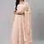 SHUBHKALA PEACH EMBROIDERED GEORGETTE SILK SEMI STITCHED LEHENGA WITH DUPATTA
