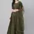 SHUBHKALA olive net embroidered   Choli Blouse with   Lehenga Ghagra with    Dupatta
