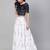           BHKALA white cotton embroidered   Choli Blouse with   Lehenga Ghagra with    Dupatta