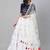           BHKALA white cotton embroidered   Choli Blouse with   Lehenga Ghagra with    Dupatta