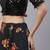 SHUBHKALA black crepe printed   Choli Blouse with   Lehenga Ghagra with    Dupatta