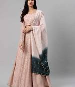 SHUBHKALA light-pink georgette brasso   Choli Blouse with   Lehenga Ghagra with    Dupatta