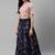 SHUBHKALA navy-blue art_silk embroidered   Choli Blouse with   Lehenga Ghagra with    Dupatta