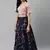 SHUBHKALA navy-blue art_silk embroidered   Choli Blouse with   Lehenga Ghagra with    Dupatta
