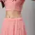 SHUBHKALA pink georgette embroidered   Choli Blouse with   Lehenga Ghagra with    Dupatta