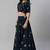 SHUBHKALA teal-blue georgette embroidered   Choli Blouse with   Lehenga Ghagra with    Dupatta